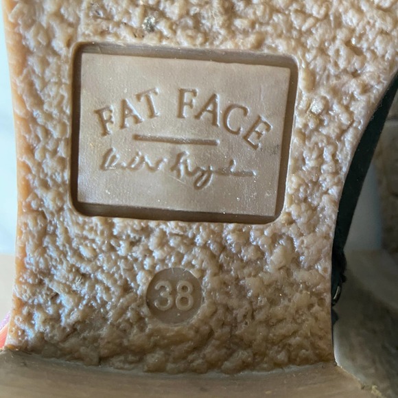 Fat Face Distressed Leather boots Double Buckle Black Sz 38 - Picture 3 of 8